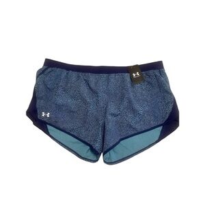 NWT  Under Armour Women's Loose UA Fly By Printed Elastic Waist Short Size 3XL